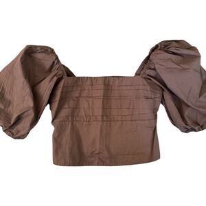 Abercrombie & Fitch brown crop top Sz Small